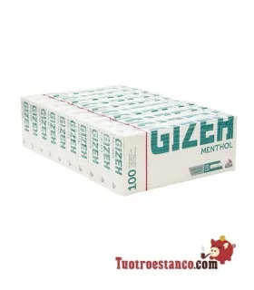 Tubi di mentolo Gizeh, 10 scatole da 100 tubi