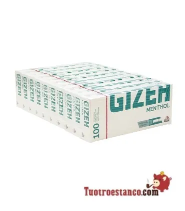 Tubi di mentolo Gizeh, 10 scatole da 100 tubi