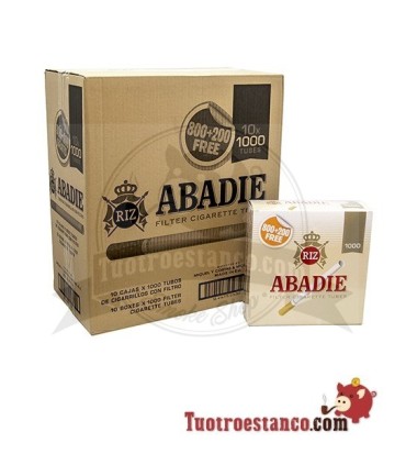 Tubos Abadie 1000, 10 cajitas de 1000 tubos (Cajón)