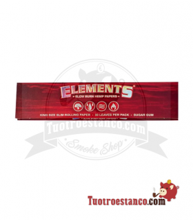 Papel de cañamos Elements king Size( Rojo)