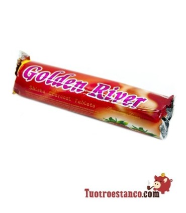 Carvão Golden River 33 mm sabor morango