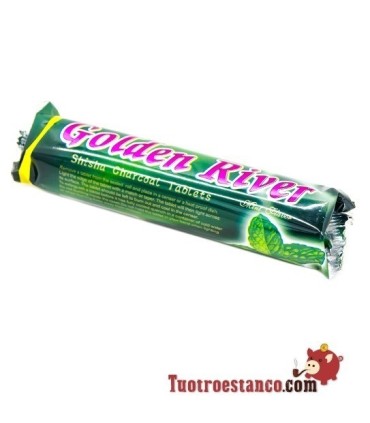 Carvão Golden River 33 mm sabor hortelã