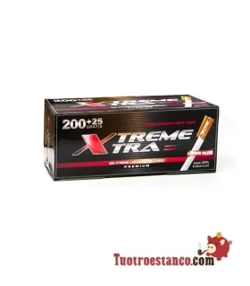 X-Treme 225 long filter tubes, 1 box of 225 tubes