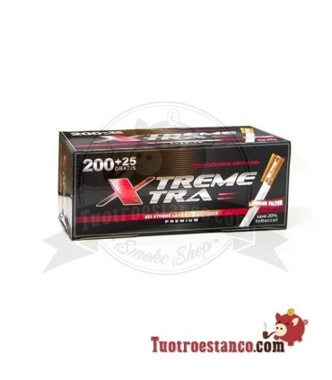 Tubos X-Treme 225 de filtro largo, 1 cajita de 225 tubos