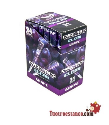 Papel Cono Cyclone sabor Uva 24 conos