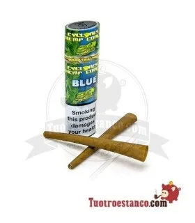 Cône en papier Cyclone chanvre 2u Bleu