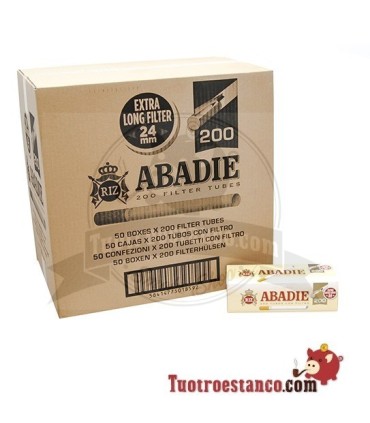 Tubos Abadie 200 filtro largo, 50 cajitas de 200 tubos (Cajón)