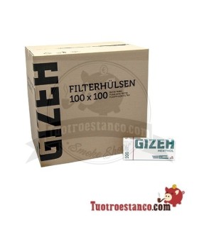 Gizeh Menthol Tubes, 100 boxes of 100 tubes (Drawer)