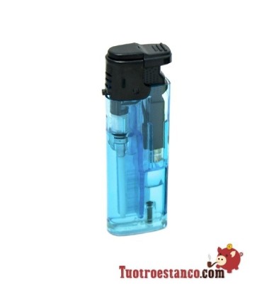 Accendino a fiamma volante Buzz, colore azzurro chiaro.