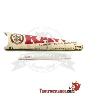 RAW Organic Cones of 1 1/4 Blister of 6 Units