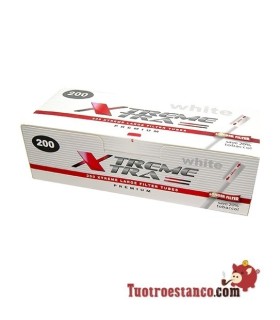 Tubos X-Trem filtro largo Blancos 200 tubos