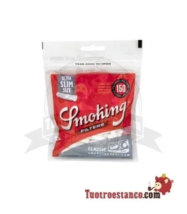 Filtres Smoking Ultra Slim 5,3 mm. Un sac de 150 filtres.