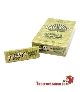 Green Alfalfa Pay-Pay Paper of 1 1/4 - 25 booklets of 50 sheets each.