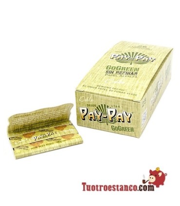 Papel Pay-Pay Alfalfa verde de Doble ventana de 70 mm, 25 libritos