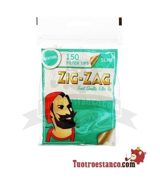 Zig Zag Delgado Mentol Cigarrillo Filtro 6 mm consejos de 5 X 150-total 750 Filtros