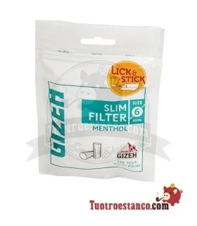 Gizeh Mint Filters 6 mm - 120 filters