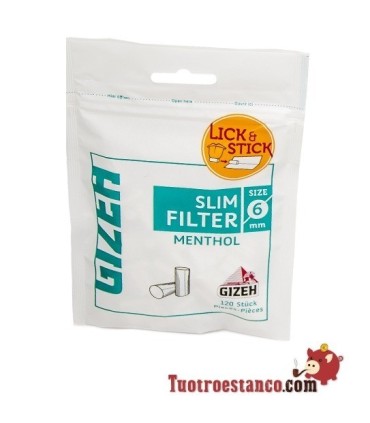 Filtros Gizeh Menta 6 mm - 120 filtros