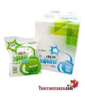 ESTUCHE Filtros Fresh Bomb 8 mm Hierbabuena con Click, 10 bolsitas