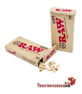 Filtros Raw Prerolled 100u + Cajita de metal