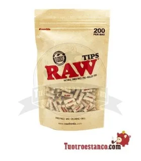 Prerolled RAW filters, bag of 200 filters