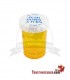 Envase Medical Pot de plástico Naranja con 110 ml de capacidad, cerrado.