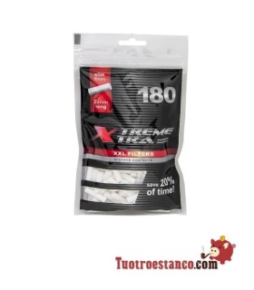 Filtros X-Trem Xtra de filtro largo 6 mm, bolsita de 180 filtros.