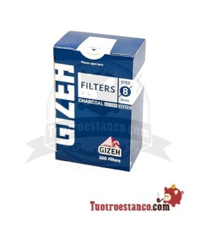 Les filtres Gizeh 8 mm boîte de charbon de bois