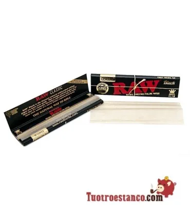Edição Preta Bruta Papel Tamanho Rei, 32 folhas