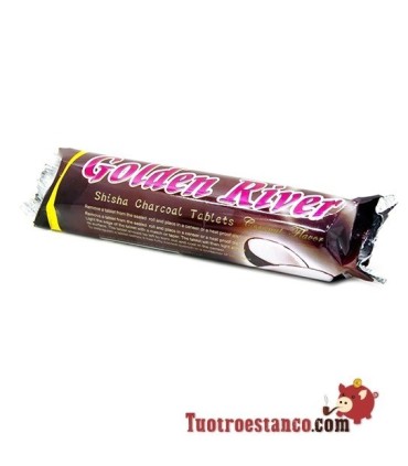 Carbón Golden River 33 mm sabor coco