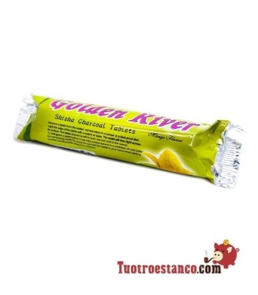 Carvão Golden River 33 mm sabor manga