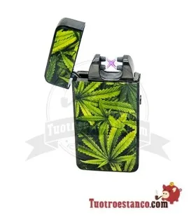 Isqueiro Novi USB Plasma, modelo Leaf.