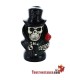 Bong de cerámica calavera 18 cm