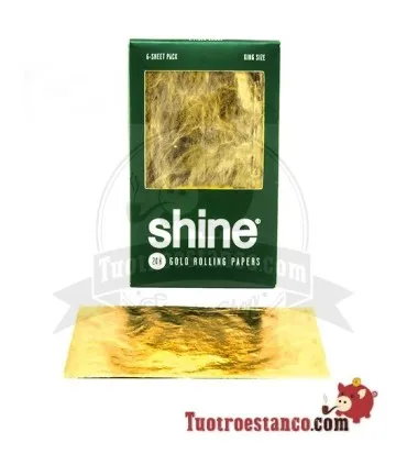 Gold and Hemp Paper Shine King Size 6 folhas