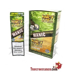 Juicy Blunt Manic Mango Papaya Papa Hemp Paper, 25 unidades
