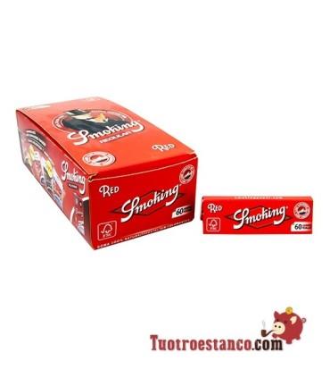 Papel Smoking Rojo Nº8 de 70 mm - 50 libritos