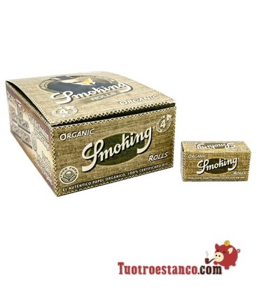 Papier de Fumer Organique Rouleau de 4 m - 24 livrets