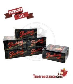 PROMOÇÃO 5 + 1 papel de fumo Deluxe King Size, 5 caixas + 1 grátis. O que faz um total de 300 livretos.