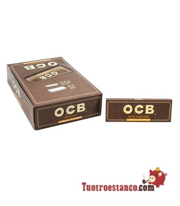 Papel OCB virgin 1 ¼ de 78 mm, 25 libritos.