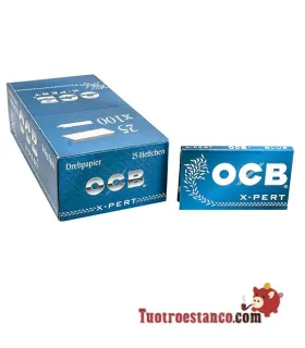 Feuille à double fenêtre OCB Blue X-Pert de 70 mm, 25 brochures.