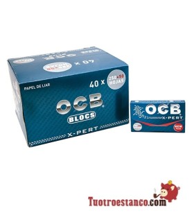 Papel OCB Azul Bloc 300 de 70 mm - 40 libritos.