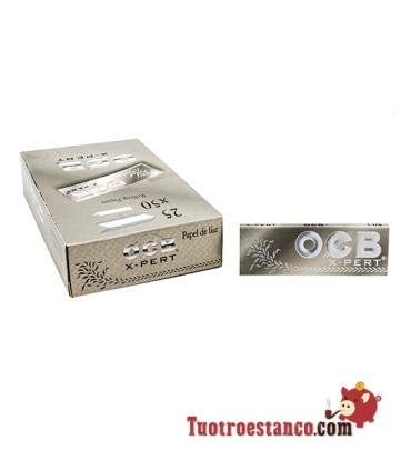 Papel OCB X-Pert 1 1/4 de 78 mm, 25 libritos