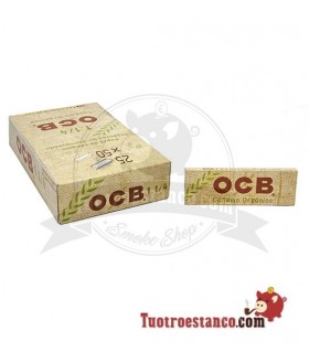 Papel OCB Orgánico 1 1/4 de 78 mm, 25 libritos