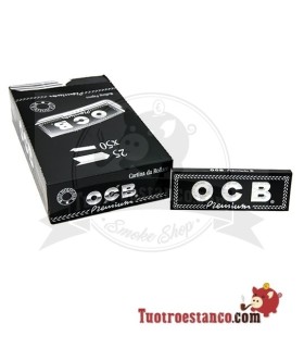 OCB Premium Black 1 1/4 Papier 78 mm, 25 boekjes
