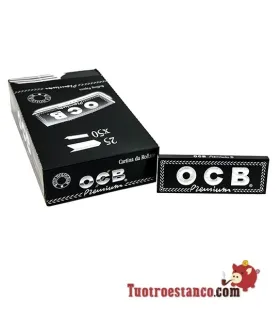 OCB Premium Black 1 1/4 Papier 78 mm, 25 boekjes