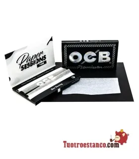 Feuillet noir OCB Premium Double Window n° 4 de 70 mm, livret de 100 feuilles.