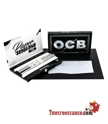 Feuillet noir OCB Premium Double Window n° 4 de 70 mm, livret de 100 feuilles.