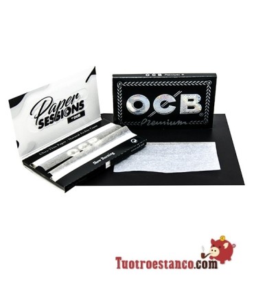 Papel OCB Premium Doble Ventana negro Nº 4 de 70 mm, librito de 100 hojas.