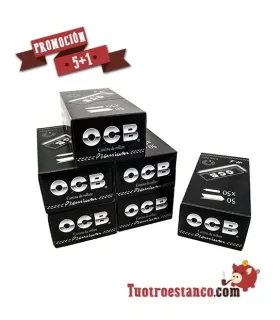 PROMOTION 5+1 Premium OCB Paper of 70 mm, 5 Cases + 1 Free. A total of 300 booklets.