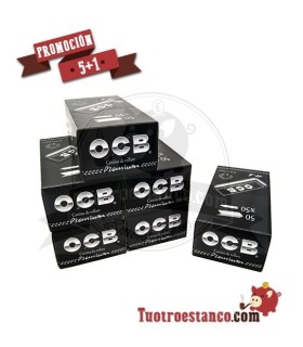 PROMOTION 5+1 Papier OCB Premium de 70 mm, 5 caisses + 1 gratuite. Un total de 300 livrets.
