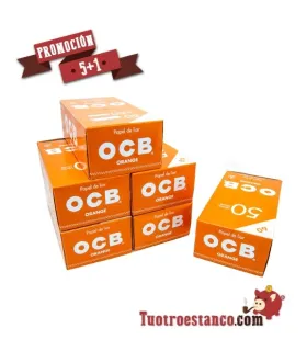 AKTION 5 + 1 Orange OCB Paper 5 Cases + 1 kostenlos. Das ergibt insgesamt 300 Broschüren.
